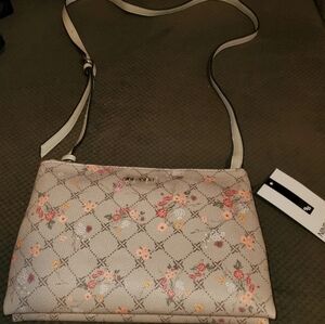 Nine West Cream and White Textured Handbag